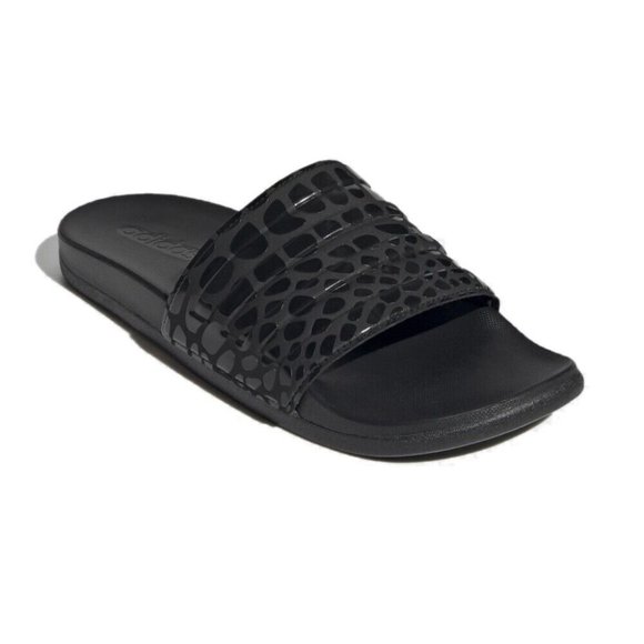 Adidas Adilette Comfort Black Slides Cloudfoam Sandals Women's Size 6 NWT - Picture 2 of 10
